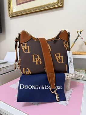 Dooney & Bourke Brown and Tan Signature Shoulder Bag
